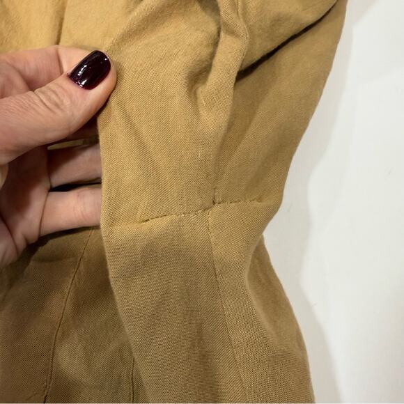 Veronica Beard Adavi Pleated Button-Front Dress Size 4 in Light Brown - Picture 9 of 10